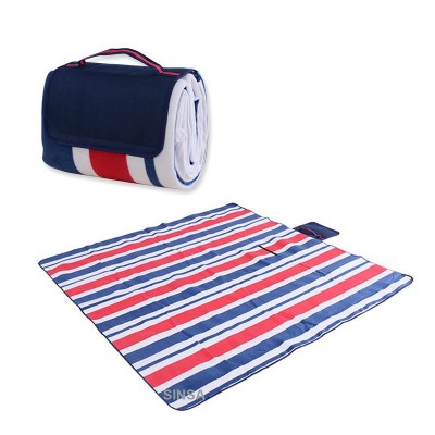 Waterproof pp woven foldable picnic mat flag type picnic blanket beach mat camping mat